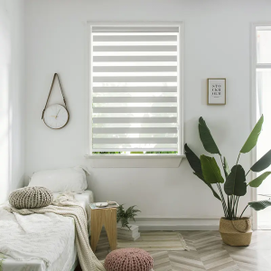 Zebra Shading Blinds 100% Polyester Waterproof Zebra Roller Blinds for Window