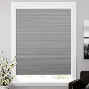 Cordless grey blackout honeycomb blinds