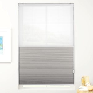 Day and night grey honeycomb blinds with chain
