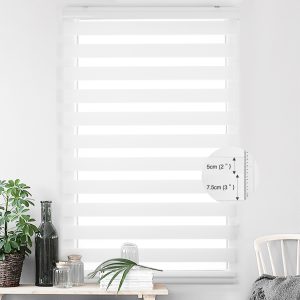 Light filtering Zebra blinds white color for window covering