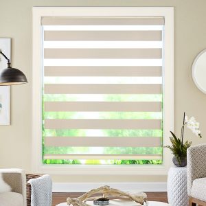 Motorized blackout YXW001 10*7cm fabric zebra blinds for room darkening