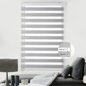 Light filtering Zebra blinds grey color for window covering